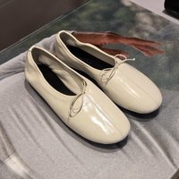 2026 New Korean Style Red Shoes, French Retro Mary Jane Round Toe Bow Flat Ballet Shoes