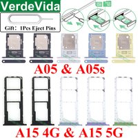 For Samsung Galaxy A05 A05s A15 4G 5G Phone SIM Chip Tray Slot SD Dual Card Holder Pocket Adapter Socket With Pin Replacement