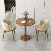 Wholesale Price New Simple Design Wood Round Modern Simple Design Dining Room Furniture Dining Table Set with 2 Chairs