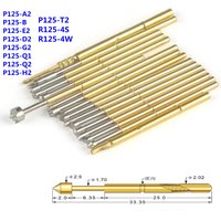 20PCS/pack Spring Test Probe P125-A2 B1 E2 D2 J1 Q1 Q2 H2 T2 Outer Diameter 2.02mm Length 33.5mm PCB Pogo Pin