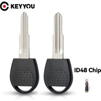 KEYYOU WIth / Without ID48 Chip Blank Transponder Car Key Case Shell Chipless Key for Chevrolet Aveo Spark
