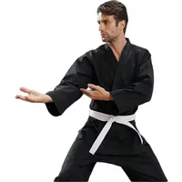 Uniforme de karaté pour enfants et adultes, uniforme d'arts martiaux de karaté Gi, ceinture gratuite, Judo Gi, noir et blanc