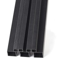1Pcs 3K Plain Matte Texture Length 500mm OD8mm 10mm 15mm 20mm 25mm 30mm 100% Full Carbon Fiber Rectangular Square Tube For RC