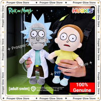 2026 Hugkis Rick i Morty Pluszowa Zabawka Ruchomy Szkielet Wypchana Lalka Miękka Pluszowa Figurka Anime Śmieszny Kolekcjonerski Prezent Urodzinowy Dla Fanów