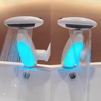 Bathroom LED Multicolored Penguin Ambience Art Sink Faucet with Cold and Hot Water, Cute Pull-Out Shower Tap Toilet