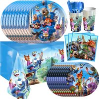 Madagascar 2 Birthday Theme Par Paage Balloon Flag Paper Plate Cup Tablecloth Par Supplies Decoration Festive Supplies