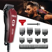 WALUX professionnel barbier AC tondeuse à cheveux 10W tondeuse puissante maison homme silencieux rasoir 2M câble Machine de coupe de cheveux 8 peignes de garde