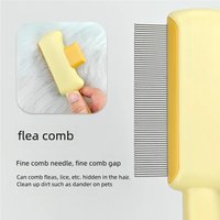One Button Pet Hair Remover Brush Cat Dog Grooming Comb Soft Stainless Steel Teeth Deshedding Tool Pet Cleaning Supplies