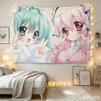 Aesthetic Cute Anime Super Sonico Tapestry Cartoon Cat Girl Wall Hanging for Bedroom Dorm Kawaii Backdrop Cloth Fans Banner Gift