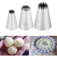 1/3pcs #9FT #D66 #199 Open Star Cupcake Cookie Icing Piping Nozzles Cakes Pastry Tips Tube Cream Nozzles Cake Decorating Tools