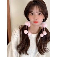 4/2 Pcs Fashion Sweet Dopamine Plush Headbands For Women Girls Party Hair Accessories