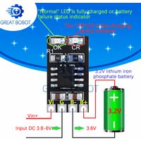 Dedicated 3.2V LiFePO4 Battery Charger Module 3.6V 1A CV/ CC wtih Overvoltage Protection Automatic Recharge Low-Power Sleep Mod