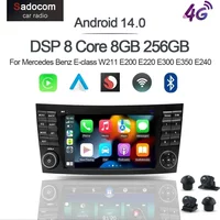 CarPlay 7' 4G LTE Android 12.0 128GB+8GB 8-Kern Autoradio DVD-Player für Mercedes Benz E-Klasse W211 E200 E220 E300 E350 E240