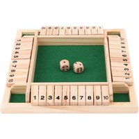 Deluxe-Würfelbrett-Box-Spielset, 10-Zahlen, vierseitig geschlossen, Party, Club, Trinkspiele, interessantes Familienspiel
