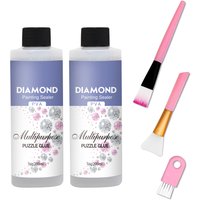Diamond Painting Sealer Kits 60ML/200ML with 3 Pcs Brushes Diamond Art Sealer Puzzle Glue Diamond Painting Accessories
