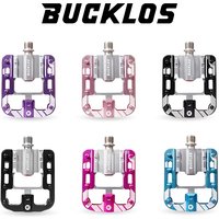 AliExpress BUCKLOS Aluminum Alloy Folding Bike Pedals Foldable BMX Bicycle Flat Pedals with Reflective Strips Urban Road Cycling Pedal