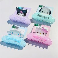 Kawaii Anime Sanrio Grip Clip Cartoon Sweet Kuromi Melody Cinnamoroll Hairpin Cute Back Head Spoon Hairpin Headwear Shark Clip