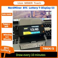 Nerdminer V2 PLUS New Bitcoin Solo Lottery Miner Lilygo Btc Lottery Miner 78 KH/s Nerd Miner BTC lottery Miner