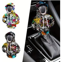 Colorful Mini Hoodie-Style Gear Shifter Protector - Durable Polyester, Fit for Cars, Trucks, SUVs & RVs with Transmission