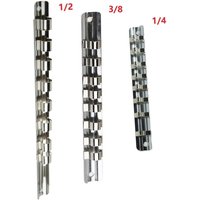1Pcs Socket Rack Holder 1/4" 3/8" 1/2" With 8 Clips On Rail Tool Organizer Storage Socket Storage Rack For Storing Loose Socket