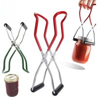For Kitchen Canning Jar Lifter with Grip Handle Can Lifter Tongs Jar Clip Heat Anti-skid Resistance Glass Tong Stainless Steel