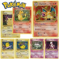 1996 1st Edition Pokemon Cards Flash Fire-breathing dragon Charizard Blastoise Venusaur Mewtwo Game Collection Cards