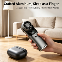 New Semiconductor Cooling Handheld Fan 100 Speeds Ice Feeling Turbo Fan 3600mAh Rechargeable Neck Fan With LED Display