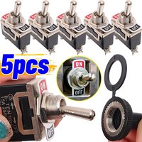 Heavy Duty Toggle Flick Switch with Waterproof Cover 15A 250V Rocker Switch Car Boat on Off SPST Terminal Auto Toggle Switch