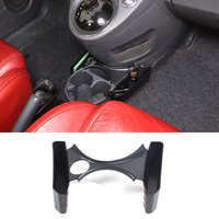 For Fiat 500 2007-2024 ABS Black Center Console Side Storage Box Multi-Function Mobile Phone Tray Car Interior Accessories