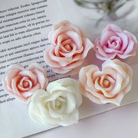 Love Flower Silicone Candle Mold Aroma Gypsum Resin Molds Heart Shape Flowers Handmade Soap Making Supplies