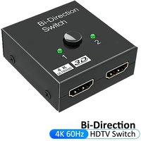 HDMI-compatible Splitter Switch Bi-Direction 2.0 Splitter 1x2/2x1 Adapter 2 In 1 Out Converter For PS5 PS4 Pro/4/3 Xbox Switcher