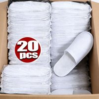 Unisex White Disposable Slippers for Guest Non Slip Hotel Slippers Spa Slippers Bulk Indoor Slipper for Women Men