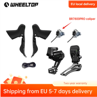 Wheeltop EDS TX7000 7100 6000 Carbonfaser Drahtloses Rennrad-Schaltset 7-14-Gang Fahrradkabel Felgenbremse Drahtloser Elektronischer Carbon-Schalter Vorder- und Schaltwerk