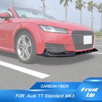 Carbon Fiber Car Bumper Front Lip Diffuser Cover Protector Fits For Audi TT MK3 Standard 2015-2018 FRP Front Spoiler Kits