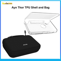 Reebolnic Ayn Thor TPU Shell and Black Bag for Dual Screen Flip Game Console AYN THOR Official Accessories Storage Bag Portable