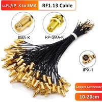 100Piece/Lot SMA Female to uFL u.FL IPX IPX1 Coaxial 1.13 Cable RP-SMA Adapter Pigtail RF1.13 5cm 10cm 15cm 20cm 25cm Wholesale