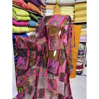 Luxury African Brocade Jacquard Fabric Floral Organza Lace Nigerian French Net Tulle Mesh Material Brocard Tissu 5 Yard CJ28