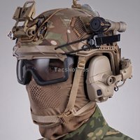 Tactical Balaclava Breathable Elastic Face Protective Headgear Built-in Steel Mesh Shielding Airsoft Mask Paintball Hunting Gear