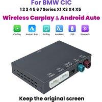 Wireless CarPlay Android Auto Retrofit Kit Decoder Box For BMW CIC 1 3 5 6 7 Seires X1 X3 X5 X6 Z4 Mirror link image 4