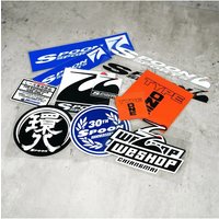 AliExpress NONE JDM Style Racing Sticker Set, Various Colors Waterproof Vinyl Decal for Car Window Body Decor