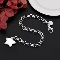925 Sterling Silver Beautiful Star Bracelets for Women Fine Party Wedding Jewelry Accessories Christmas Gifts