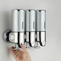 Wall mounted shower set - stainless steel hand sanitizer shower, 3-bedroom shampoo dispenser