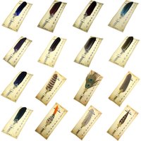 New English Calligraphy Feather Dip Pen Writing Stationery Set Gift Box with 5 Nib Wedding Gift Quill Pen Fountain Pen Supplies