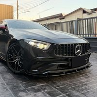 Gloss Black Front Bumper Lip Spoiler Splitter Diffuser Bodykits For Mercedes C257 W257 CLS53 AMG/AMG-Line 2022-2026 Facelift