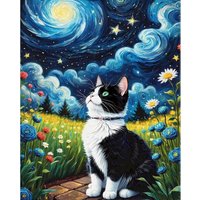 GATYZTORY Coloring By Number Cat Kits Home Decoration Pictures Painting By Number Sky Scenery HandPainted Art Gift