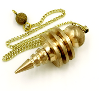Pendule à pointe spirituelle en Bronze, métal et cuivre, pour Divination, guérison, radiesthésie, équilibrage Wicca, pendentif à cône pointu