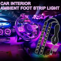 LED Car Interior Ambient Foot Light With USB Backlight Light 5V Auto Decorative Atmosphere Neon Lamp Vehicle Accessories
