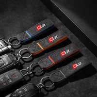 Suede Leather Car Key Ring Sport Auto Keychain Accessories For Audi Q2 Q3 Q5 Q7 Q8 Family Present for Men and Woean Keyring