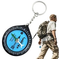 Muslim Qibla Compass Portable Outdoor Compasses For Hiking Direction Eid Pray Keychain Decor For Camping Backpacking Hiking