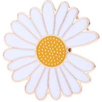 Noble and Pure Fashion Lapel Pins Cute Daisy Brooch Clothes Backpack Pins for Women Girls Boys Gifts Wholesale